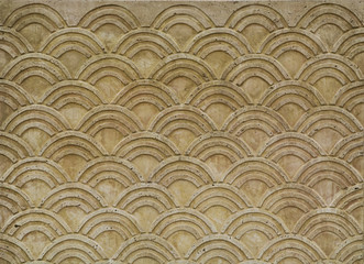 embossed decor with round lines