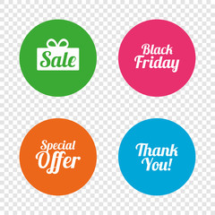Sale icons. Special offer symbols.
