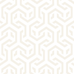 Vector Seamless Interlacing Lines Pattern. Repeating Geometric Background With Hexagonal Lattice.