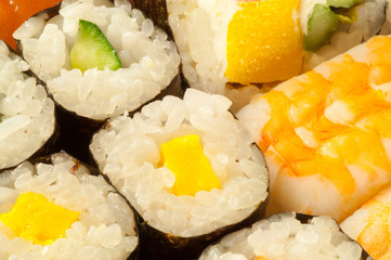 wonderful details of a delicious sushi