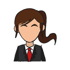 businesswoman cartoon icon over white background. vector illustration