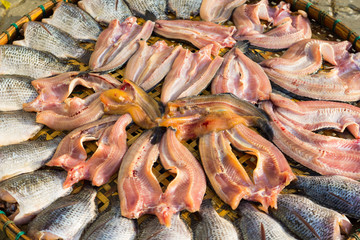 Dried fishes at Thailand marker