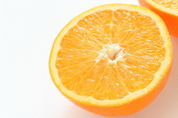 Freshness Orange cut section on white background