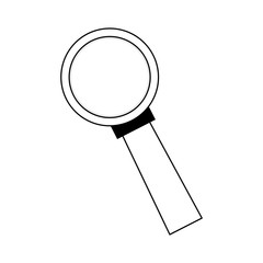 magnifying glass icon over white backgroudn. vector illustration