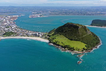 Aerial view of Mt Maunganui, North Island, New Zealand