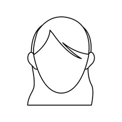woman face cartoon icon over white background. vector illustration