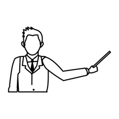 businessman cartoon icon over white background. vector illustration