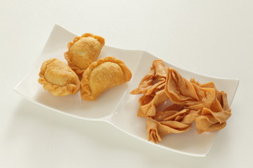 Chinese new year food, deep fried dumpling