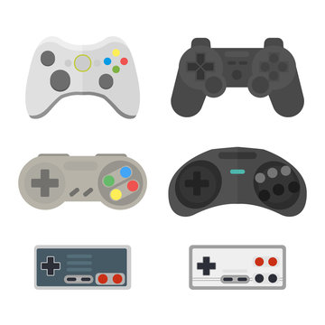 Game console joystick vector illustration
