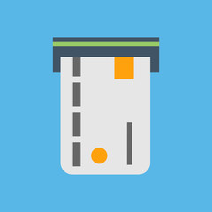 Atm and card flat icon