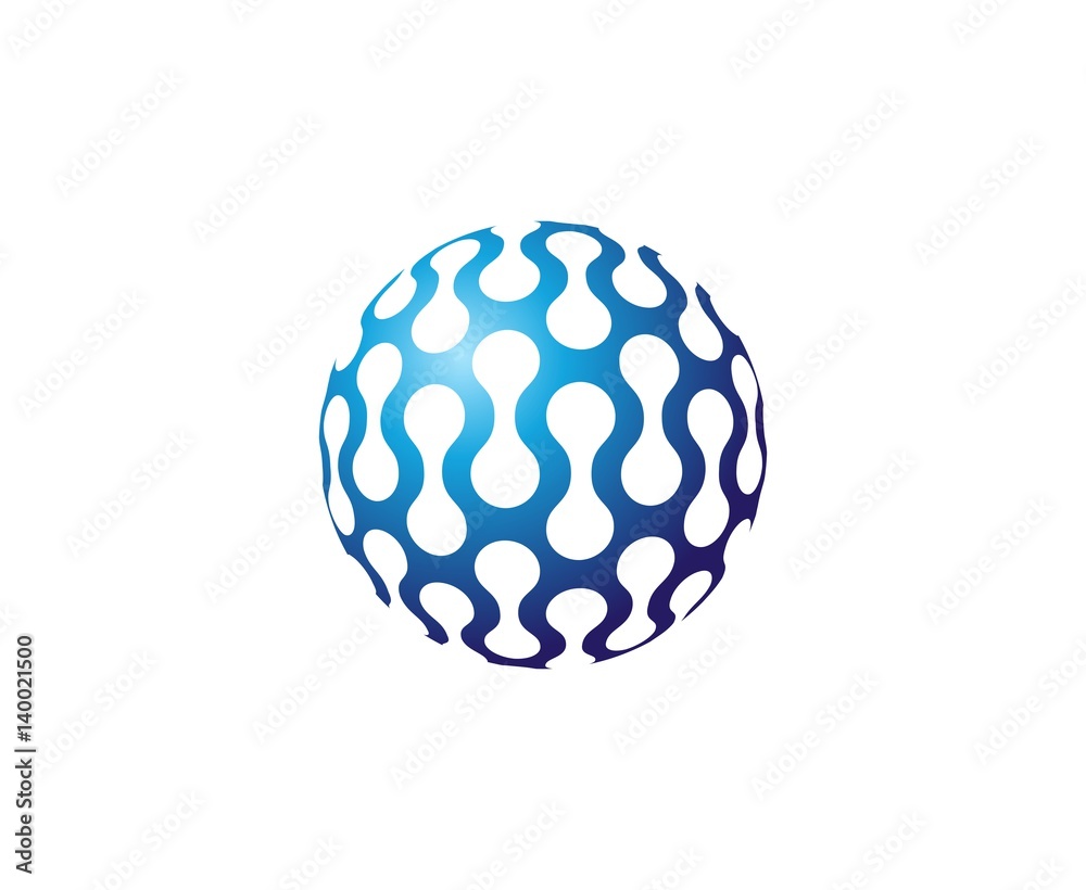 Wall mural globe logo