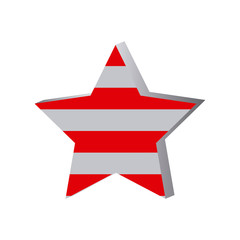 star with stripes independece day icon, vector illustraction design