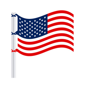 United States flag icon, vector illustraction design image
