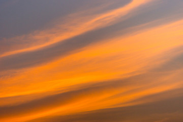 Beautiful clouds in sunset for background.