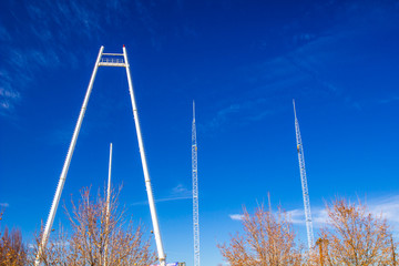 Bungi Towers Against Blue Sky