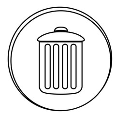 figure can trash emblem icon, vector illustraction design