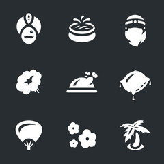 Vector Set of arabic Harem Icons.