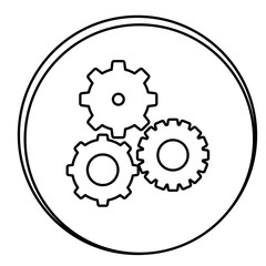 figure gears emblem icon, vector illustraction design