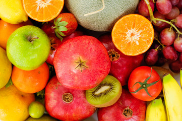 Naklejka na ściany i meble Assortment of fruits 