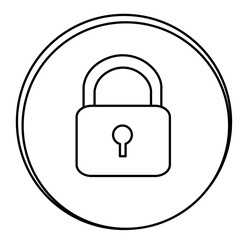 figure lock emblem icon, vector illustraction design image