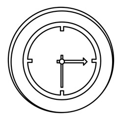 figure clock emblem icon, vector illustraction design image