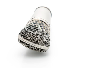 beautiful microphone on white