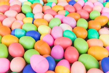 Colorful plastic eggs toy