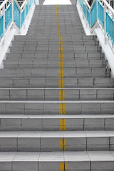 Overpass stairs in the city