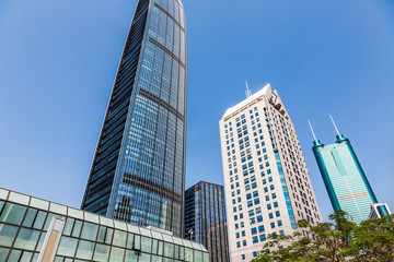 Obraz premium view of cityscape in modern city of China.