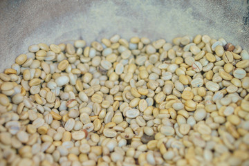 First processing of vintage coffee bean