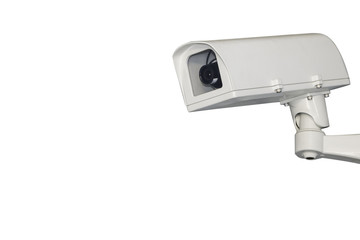 CCTV Camera of Surveillance isolate on white background with clipping path
