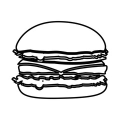 figure hamburger fast food icon, vector illustraction design