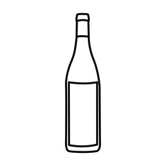 figure wine bottle icon, vector illustraction design