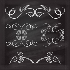 Vector calligraphic design elements.