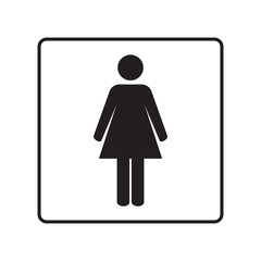 women toilet sign isolated vector