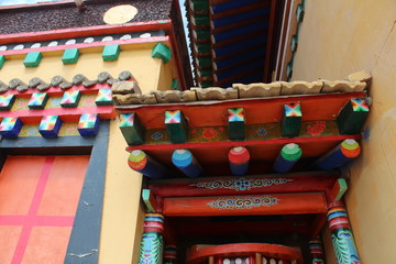 Naklejka premium Tibetan Buddhist Monastery Architecture and Decoration