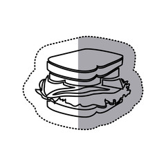 Fototapeta na wymiar figure sandwich fast food icon, vector illustraction design