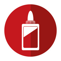 bottle glue school shadow vector illustration eps 10