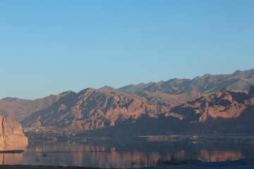 Naklejka premium The View in Xunhua County Qinghai Province China Asia