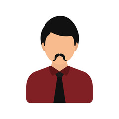 Men faceless profile icon vector illustration graphic design