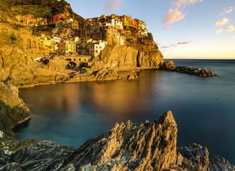 Sunset over Manarola, Cinque Terre, Italy