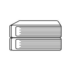 stack book school image line vector illustration eps 10
