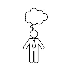 Businessman executive pictogram icon vector illustration graphic design