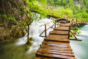 Waterfalls in Plitvice National Park, Croatia