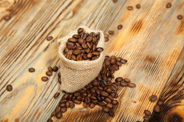 coffee on a wooden background