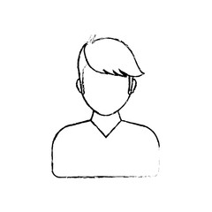Men faceless profile icon vector illustration graphic design