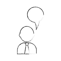 Businessman executive pictogram icon vector illustration graphic design