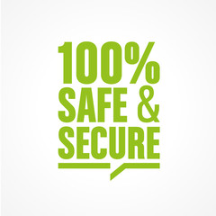 Naklejka premium 100% safe and secure