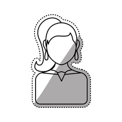 Women faceless profile icon vector illustration graphic design