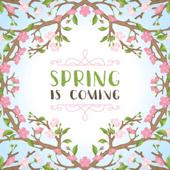 Spring is coming card.